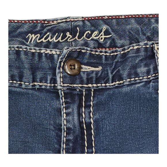 Maurices Womens Jeggings XL Distressed Skinny Jeans Back Pocket Embroidery - Picture 8 of 10